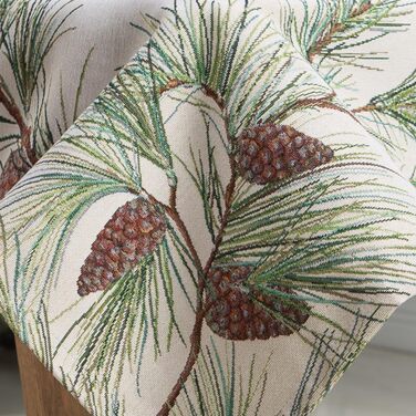 Різдвяна гобеленова скатертина Home of Christmas Скатертина на Різдво та Новий рік (Соснові шишки (без блискіток), 140x180 см)