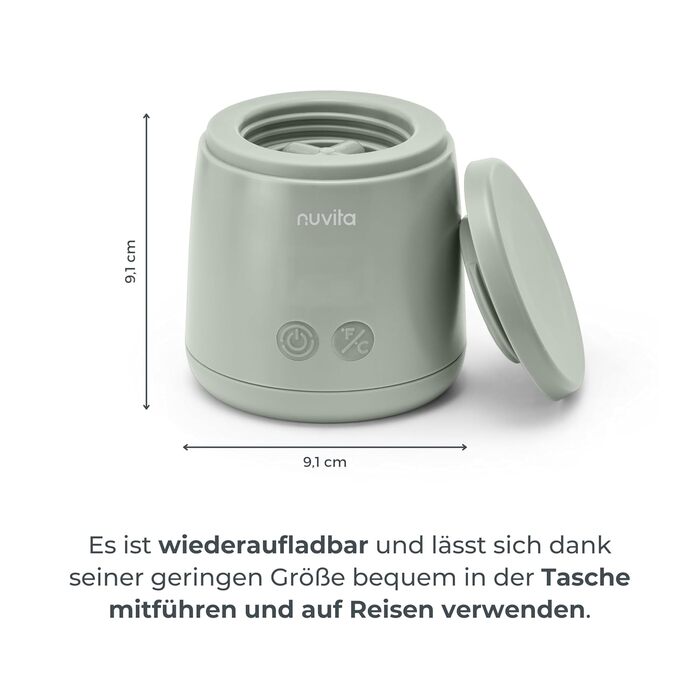Портативний підігрівач дитячих пляшечок Nuvita