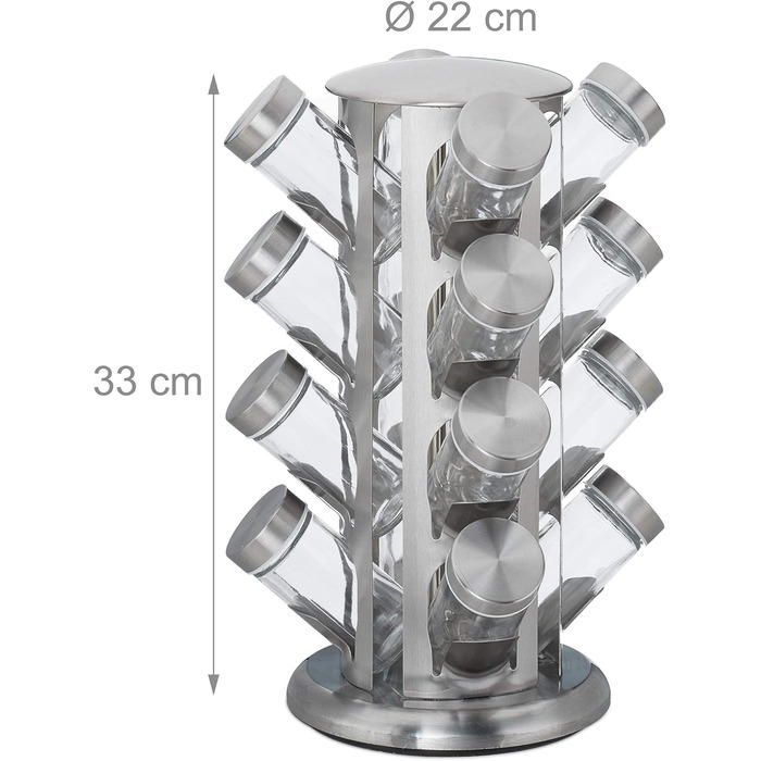 Карусель для 16 банок для спецій Relaxdays