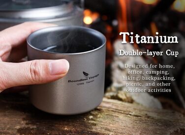 Титановий кухоль двошаровий ізольований 125 мл iBasingo