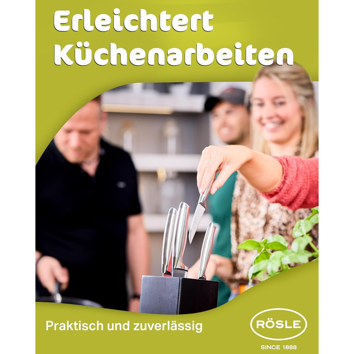 Набір ножів з дерев'яним блоком, 6 предметів Basic Line Rosle