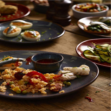 Тарілка овальна, 29,5х26 см Terra - Blue, GenWare