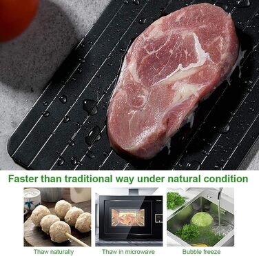 Дошка для розморожування продуктів 23 х 16,7 см, чорний Lrocotanc