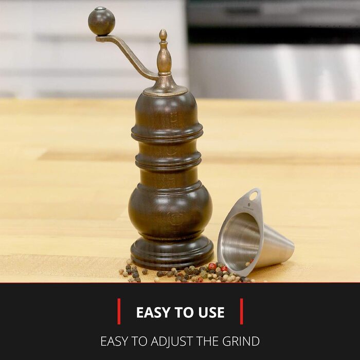 Помел регулюється від дрібного до грубого, Керамічна шліфувальна машина Zassenhaus Зроблено в Німеччині , Ідеально підходить для великих кількостей , Вже попередньо наповнений