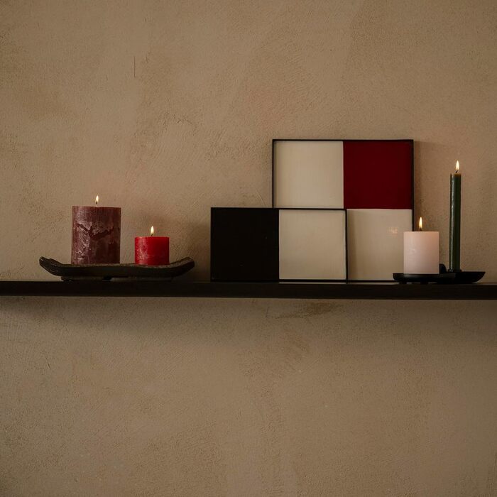 Свічки Spaas Rustic Pillar 80/110 мм 65 шт. - (Бордо)