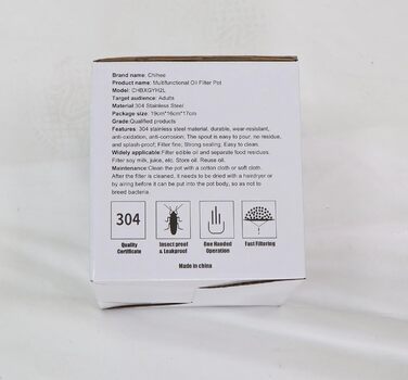 Сепаратор для відділення жиру 2 л, сріблястий Chihee