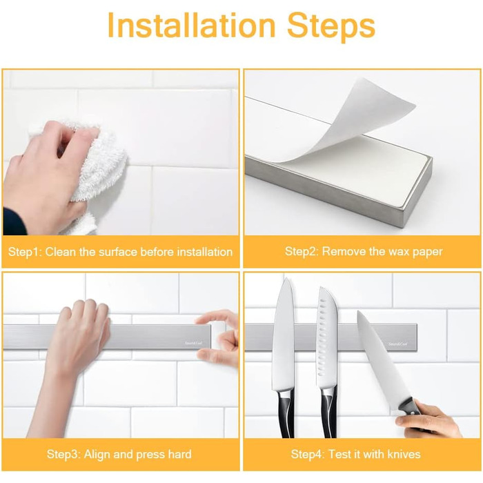 Магнітна смуга для ножів 40 см SMART&COOL