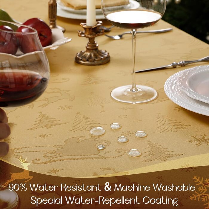 Маленька різдвяна скатертина 100 x 100 см, золото Romanstile