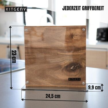 Магнітний тримач ножа із захисною лінзою і елегантний блок ножів KITGENY