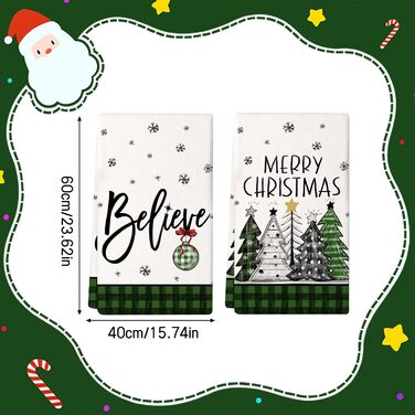 Набір з 2 різдвяних кухонних рушників 60 х 40 см Xmas 1 Yaclonq