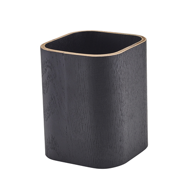 Держатель для столовых приборов 9*9*h 11 см, черный шпон, GenWare