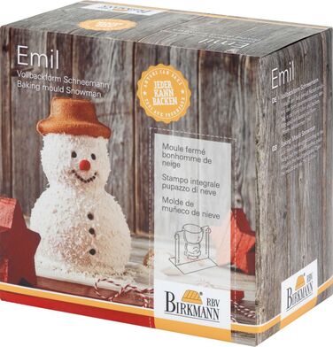 Форма для випічки у вигляді сніговика Еміля двостороння, 17 х 10 х 17,2 см, RBV Birkmann