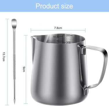 Ковши для молока с ложкой 350 мл Nutabevr