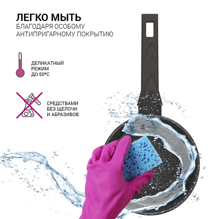 Ківш Fissman CARRIE 16x7,6 см/1,4 л зі скляною кришкою алюміній з антипригарним покриттям (14481)