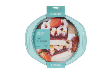 ARDESTO Вкусная форма для выпечки, круглая, синяя, силиконовая