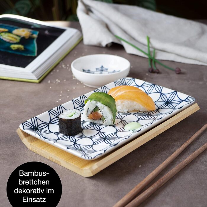 Набор посуды для суши на 2 персоны, 10 предметов, Blue Flowers Gourmet Moritz & Moritz