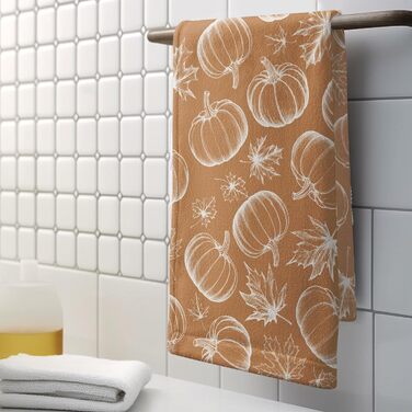 Різдвяні кухонні рушники Kwlegh, рушник для рук, різдвяна ялинка, цукерка-тростина, сніжинка, рушник для пальців, набір з 2 шт. , милий чоловічий банний рушник, високопоглинаючі рушники, 36 x (осінь-гарбуз-клен-ab)