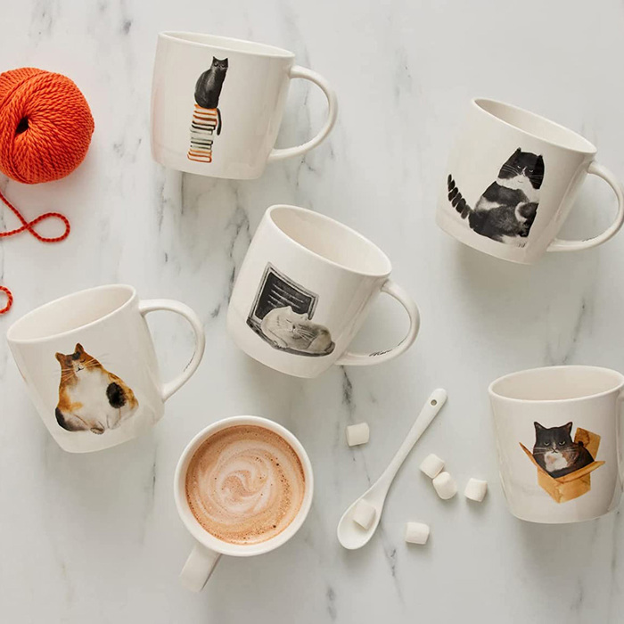 Кружка, фарфор 400 мл. Maxwell & Williams FELINE FRIENDS Cat In A Box
