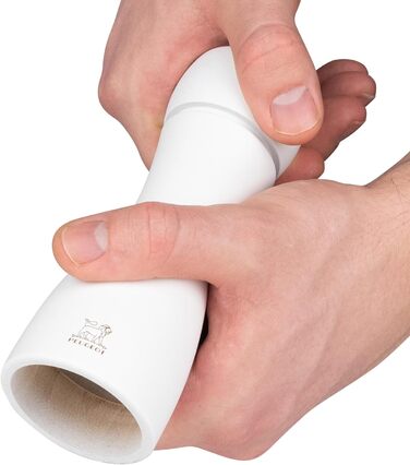 Мельница для перца Мельница для соли Таити 15 см Duo Перец Кристаллическая соль - Классическая регулировка помола - Изготовлен из древесины, сертифицированной PEFC - Французское ноу-хау - Черный и матовый белый Перец/Соль Белый/Черный Набор мельниц