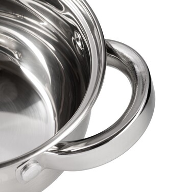 Кастрюля Fissman FELINA 14x8,5 см/1,3 л. со стеклянной крышкой нержавеющая сталь (5338)