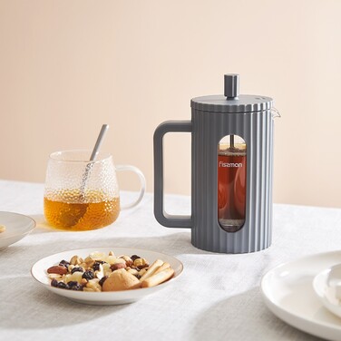 Заварювальний чайник Fissman з поршнем 600 мл скляна колба (9148)