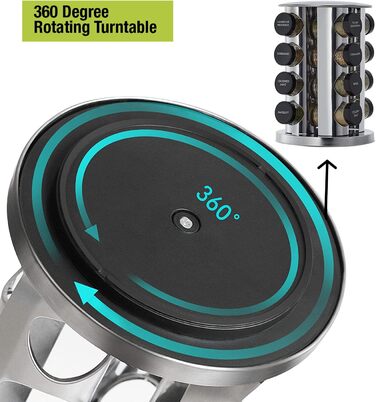 Подставка для специй на 16 баночек поворотная 28 см, круглая Edihome