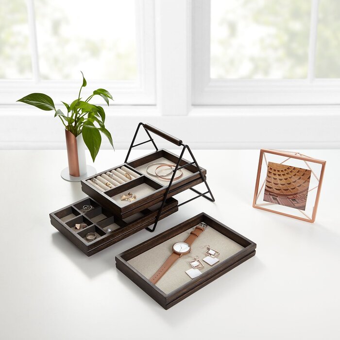 Декоративний лоток 25,4x17,78x19,68 см горіх Terrace Schmucktablett Umbra