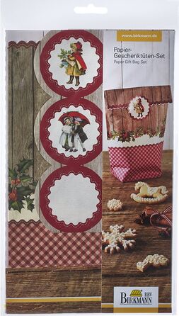 Набір подарункових пакетів, 6 шт, 14,5 x 23 см, Winter-Poesie RBV Birkmann