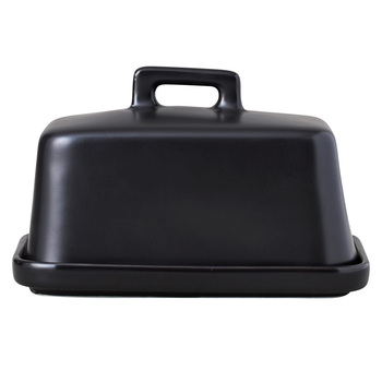 Маслянка з кришкой, порцеляна, 17 х 12 х 11 см, 850 мл Maxwell & Williams EPICURIOUS black