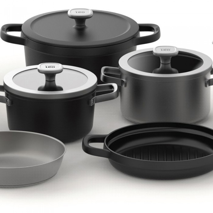 Каструля чавунна 20 см 3 л LEO GRAPHITE BergHOFF