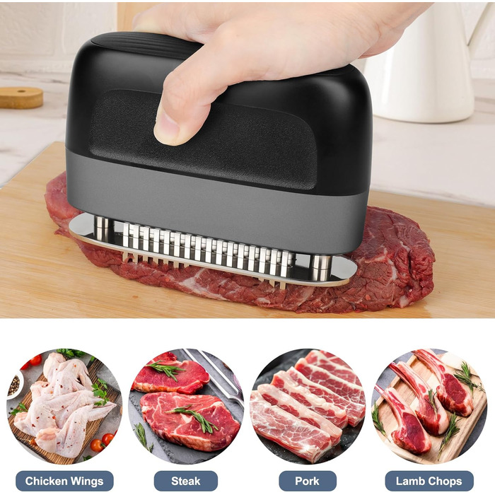 Пресс для мяса со 100 игольчатыми лезвиями из нержавеющей стали hogance