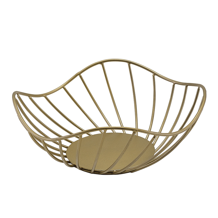 Кошик 20*8 см, золотий, металевий, Lotus Leaf, GenWare