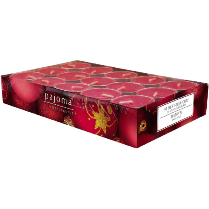 Ароматичні чайні свічки Pajoma 90, 3x30 шт. , ароматичні свічки, багато ароматів на вибір, висота 1,5 см, діаметр 3,5 см (печене яблуко, 30 шт.)