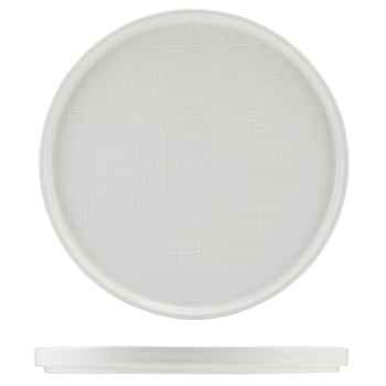 Тарелка презентационная 25*2.2 см с низким вертикальным бортом, Incise Porcelain Lavara, GenWare