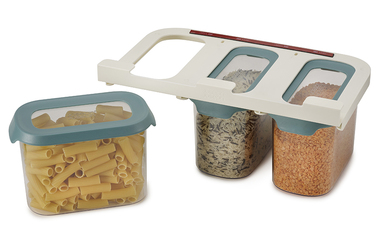 Набір підвісних контейнерів для зберігання, 3 предмета, 1,3 л, темний опал CupboardStore Joseph Joseph