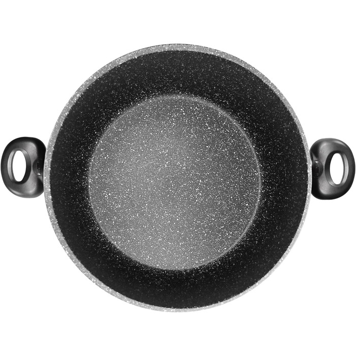 Каструля STONELINE XXL з литого алюмінію, велика, з кришкою, 7 л, антипригарне покриття зі справжніми кам&39яними частинками, індукційний посуд для всіх типів варильних поверхонь, духовка, приготування їжі без жиру та олії, сірий (32 см)