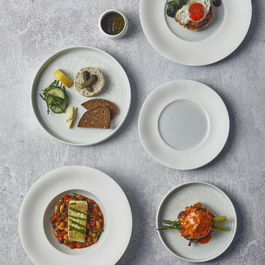 Тарелка презентационная 20*3 см с вертикальным бортом, Incise Porcelain Lustre, GenWare