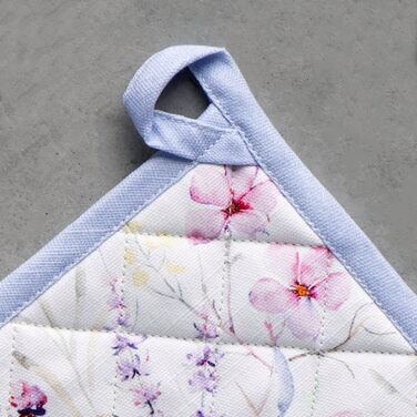 Рукавички для духовки Maison d&39 Hermine, підставки для каструль, 100 бавовна, термостійкі кухонні рукавички, рукавички для духовки (19 см x 33 см) та підставки для каструль (20 см x 20 см) для приготування їжі, Morzine - рукавички для духовки на День по