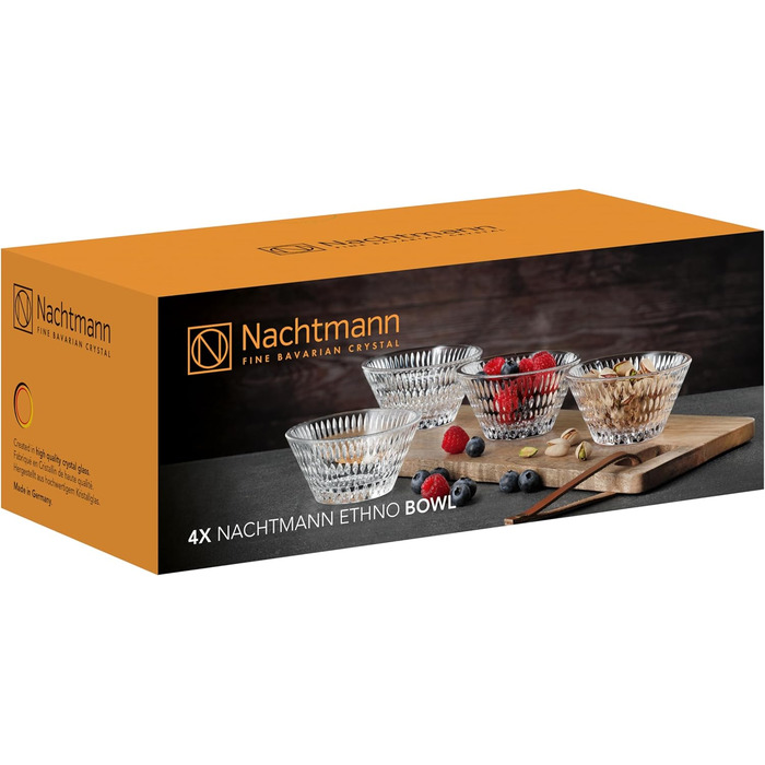 Набір кришталевих салатниць 11 см, 4 предмети, Ethno Nachtmann