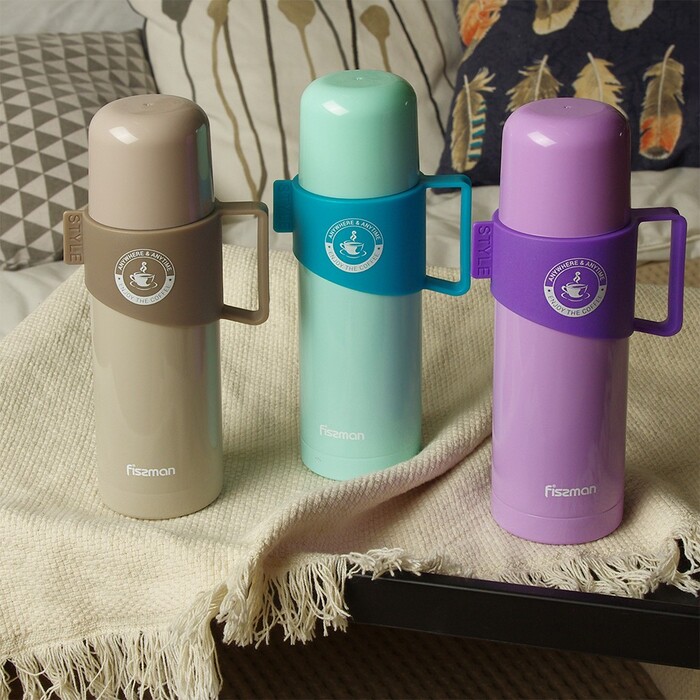 Термос для чаю та кави Fissman 350 мл сірий (9632)