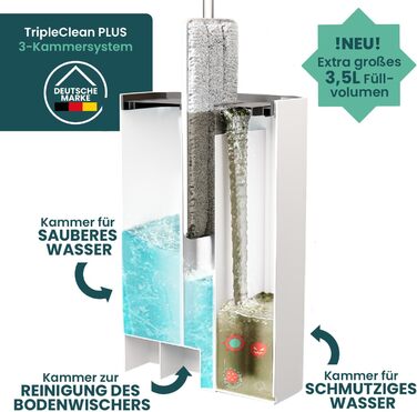 Набір швабри з відром 140 см сірий WONDERHOME