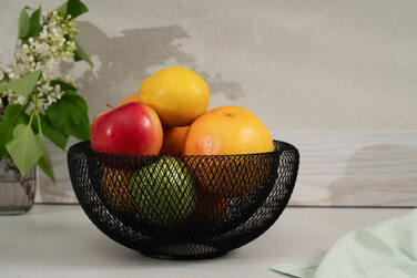 Кошик Ardesto Midori 25х25х12см, метал, чорний