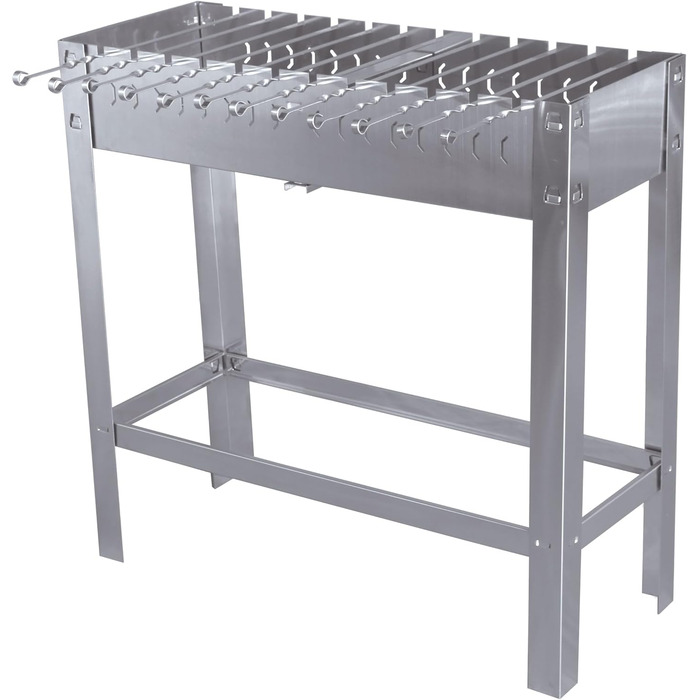 Професійний портативний мангал з 12 шампурами 31 x 81 x 80 см METRO Professional