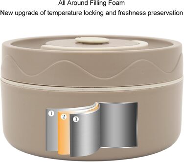 Термоконтейнер теплоізоляційний 420 мл коричневий Tissting