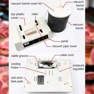 Вакуумний маринатор для м'яса та овочів 7 л білий LNNLOO