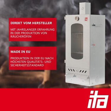 Преміальна коптильна шафа з 3 рівнями ITA
