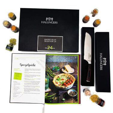 Класичний набір спецій Hallingers - Подарунковий набір спецій ручної роботи, 12 спецій з усього світу (Набір) - Літній подарунок та ідеальний подарунок для барбекю День народження, вітання, новоселення, річниця, вільний час Класичні спеції., 12 спецій (73
