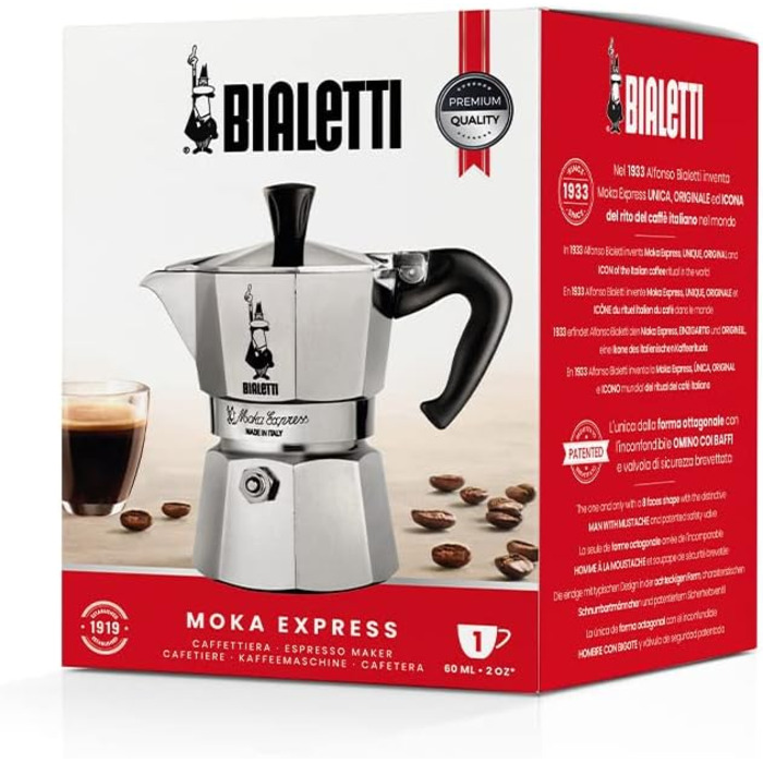 Кофеварка гейзерная 60 мл на 1 чашку Moka Express Bialetti