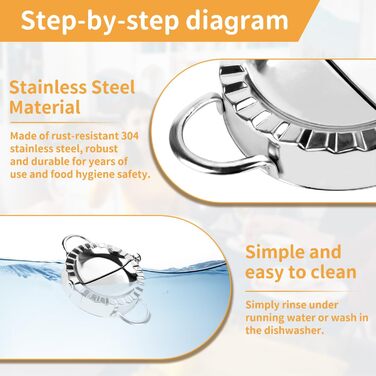 Приладка для вареників з 2 предметів з нержавіючої сталі Unvtap