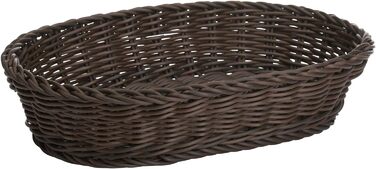 Багатоцільовий кошик, підходить для готелів і громадського харчування, овальний, приблизно 32 x 23 x 7 см, коричневий Saleen